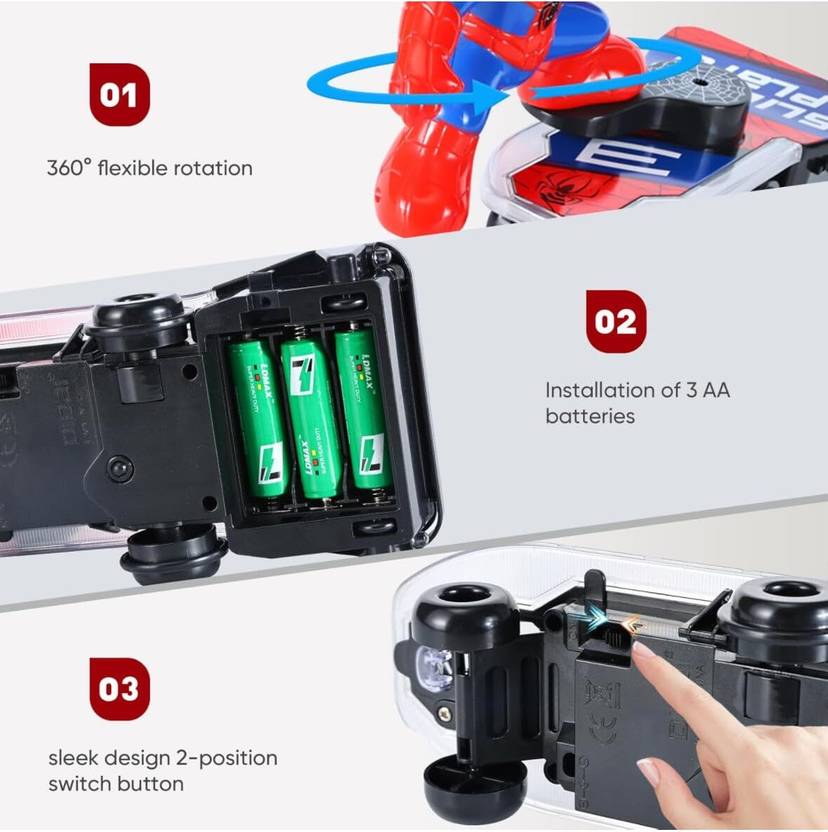Superhero LED Skateboard Toy