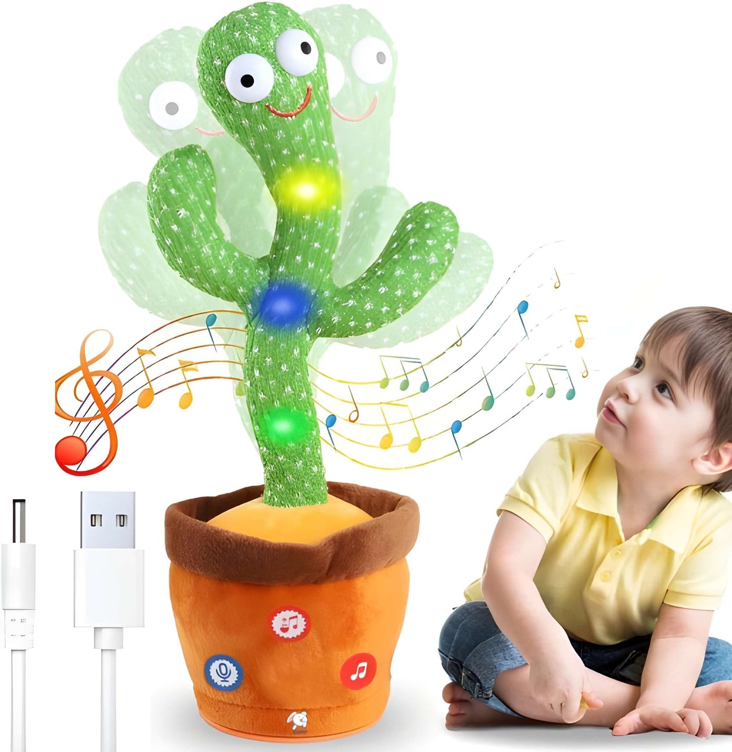 Rechargeable Toys Talking Cactus