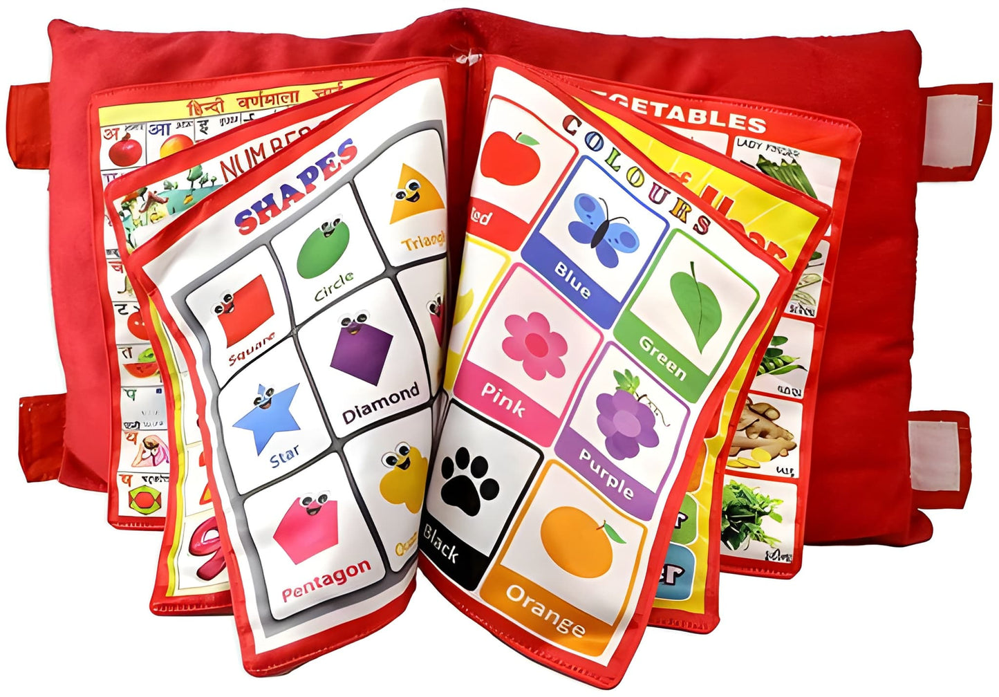 Learning Pillow Cloth Book with English and Hindi