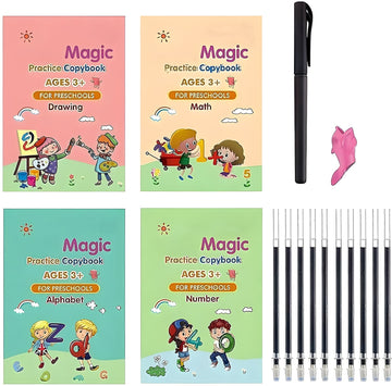 Sank Magic Practice Copybook (4 BOOKS + 10 REFILL)