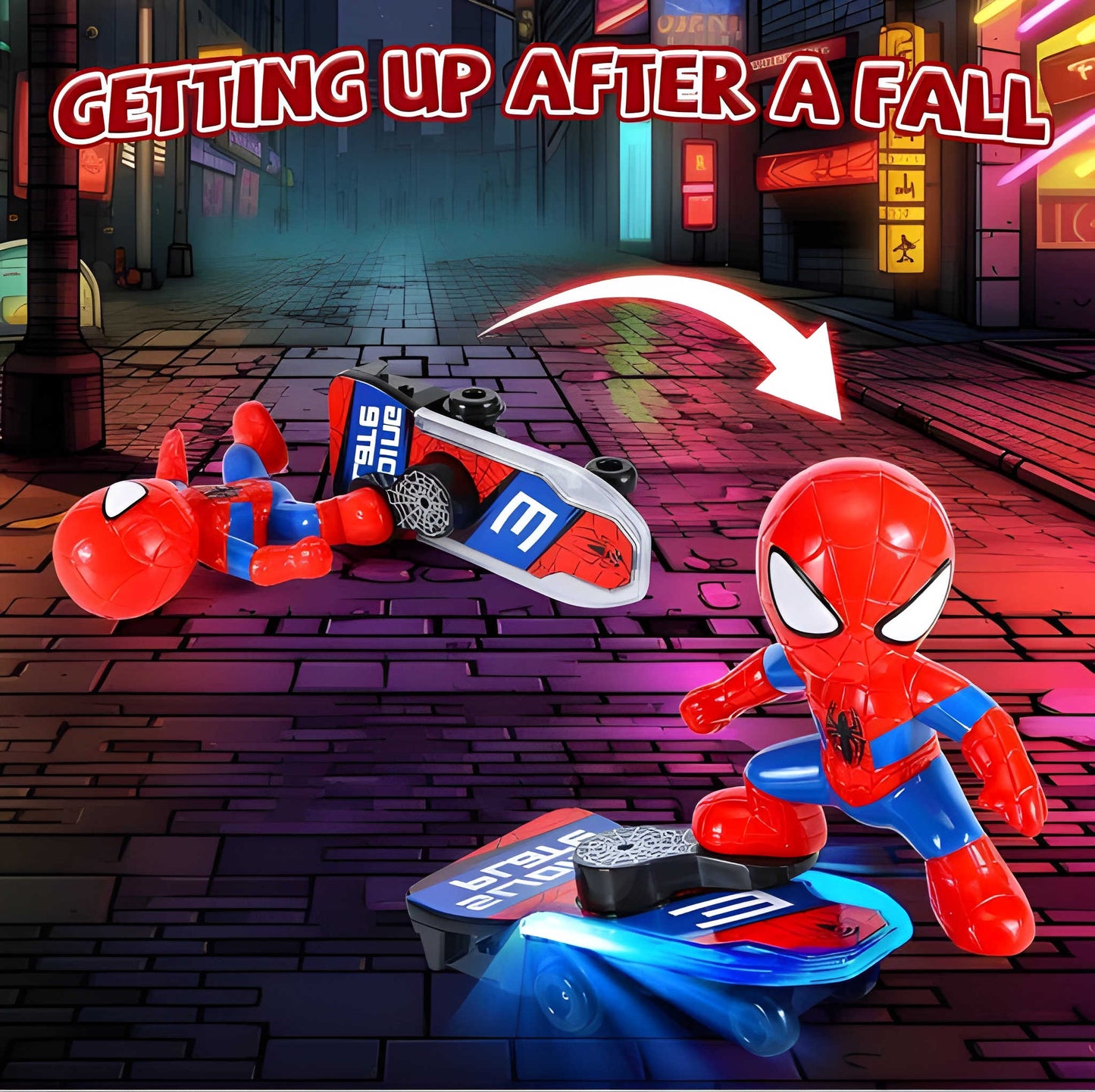 Superhero LED Skateboard Toy