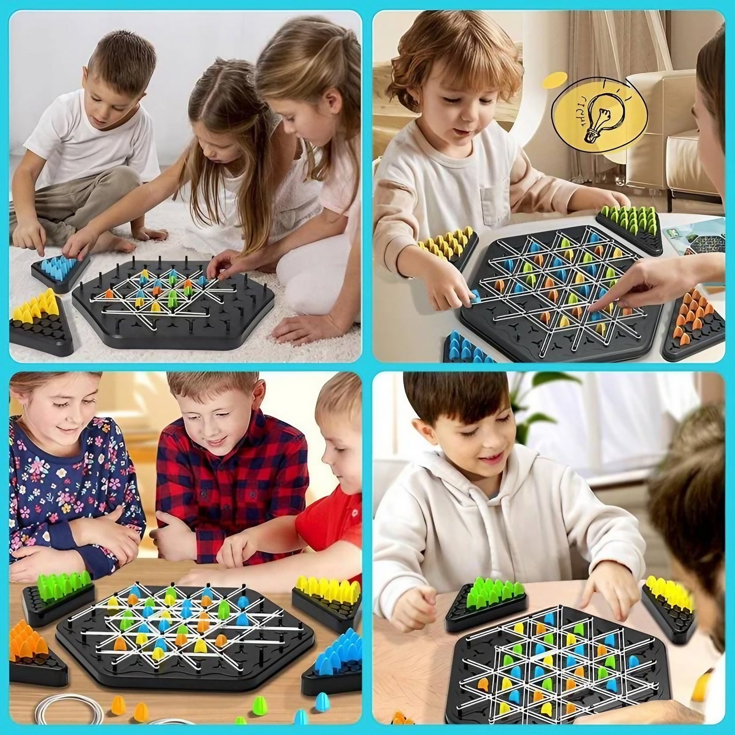Triangle Chess, Geometric, Innovative Rubber Board