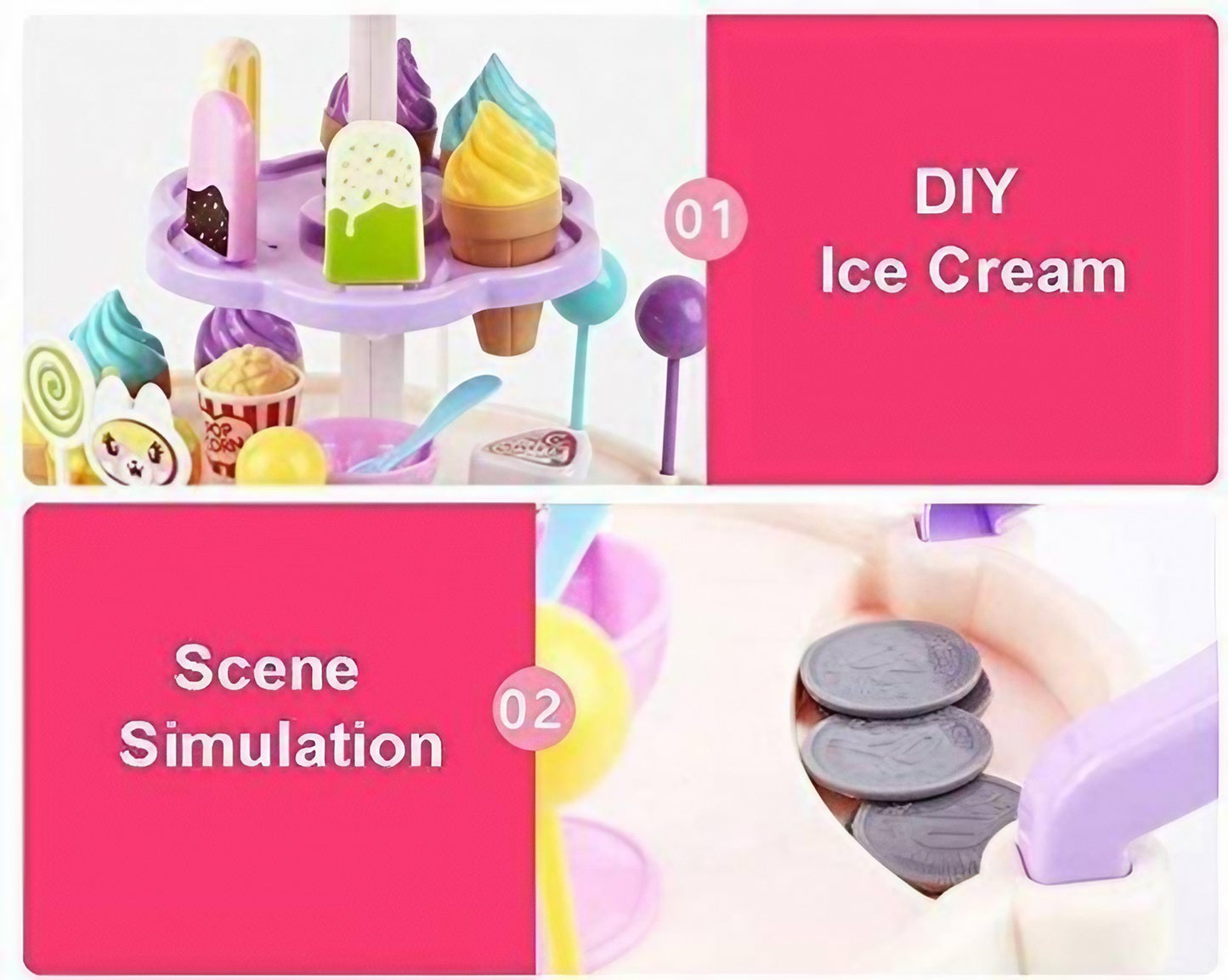 Luxury Sweet 39 pcs ice cream - Without Music & Light
