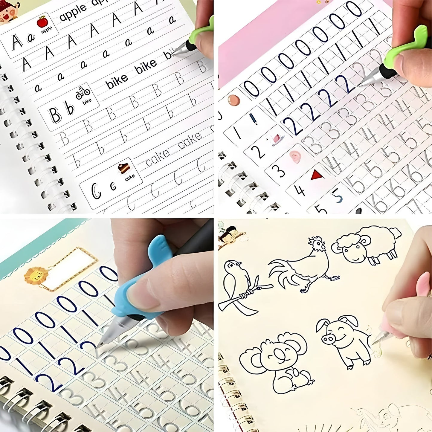 Sank Magic Practice Copybook (4 BOOKS + 10 REFILL)