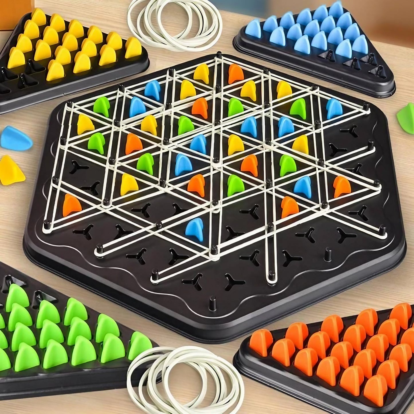 Triangle Chess, Geometric, Innovative Rubber Board