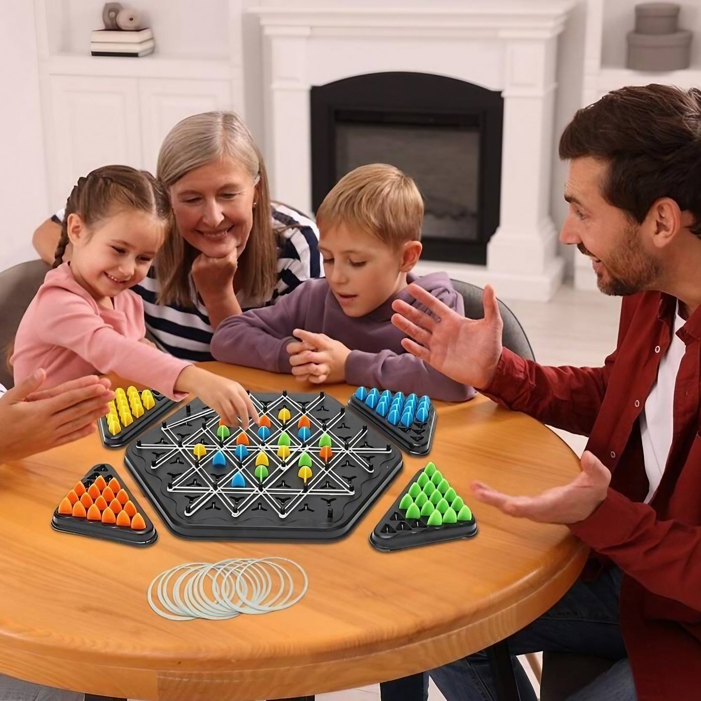 Triangle Chess, Geometric, Innovative Rubber Board