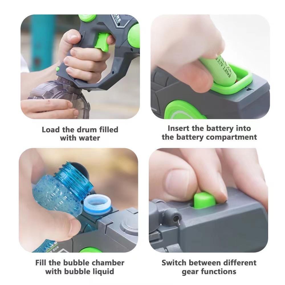 Automatic Bubble Machine & Water Gun Toy